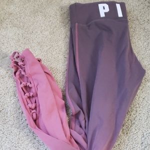 PINK ombre lace leggings